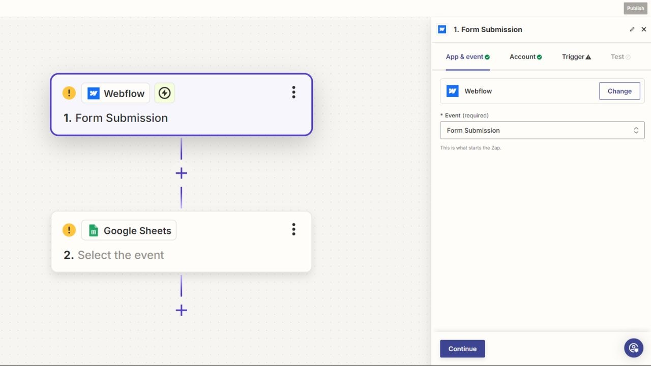 webflow zapier integration